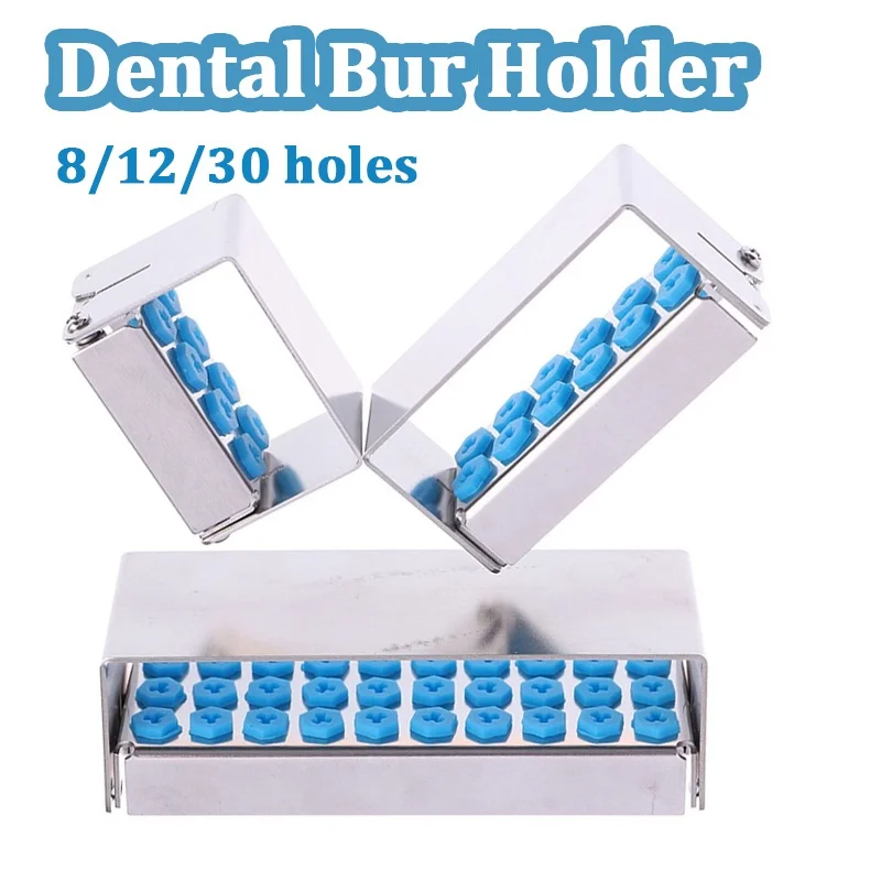 8/12/30 Holes Dental Bur Holder Autoclave Sterilizer Case Endo File Disinfection Box Organizer