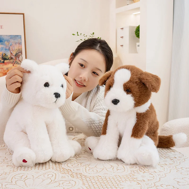30-55cm Kawaii Dog Plush Doll Pillow Cute Husky Labrador West Highland Animal Stuffed Animal Home Decor Gift For Children