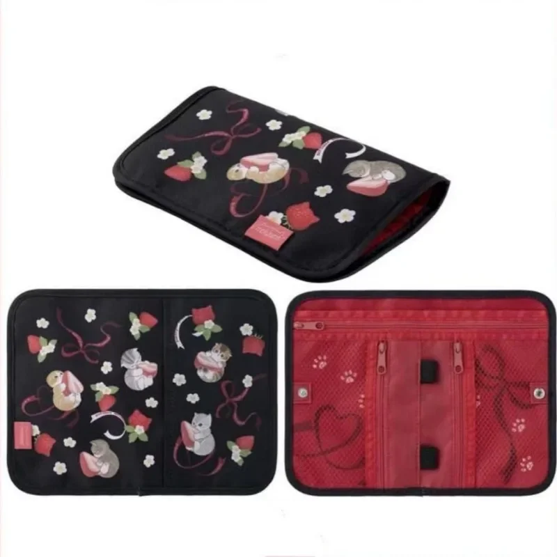 

Mofusand Cute Cartoon Printed Travel Passport Holder Multifunctional Document Card Case Cash & Ticket Storage Wallet