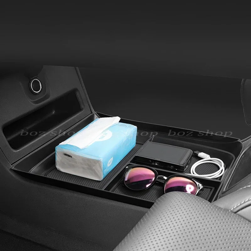 Center Console Storage Box Car Central Lower Layer Tray Silica Gel Organizer Accessories Tidying Car Accessories For Xiaomi Su7