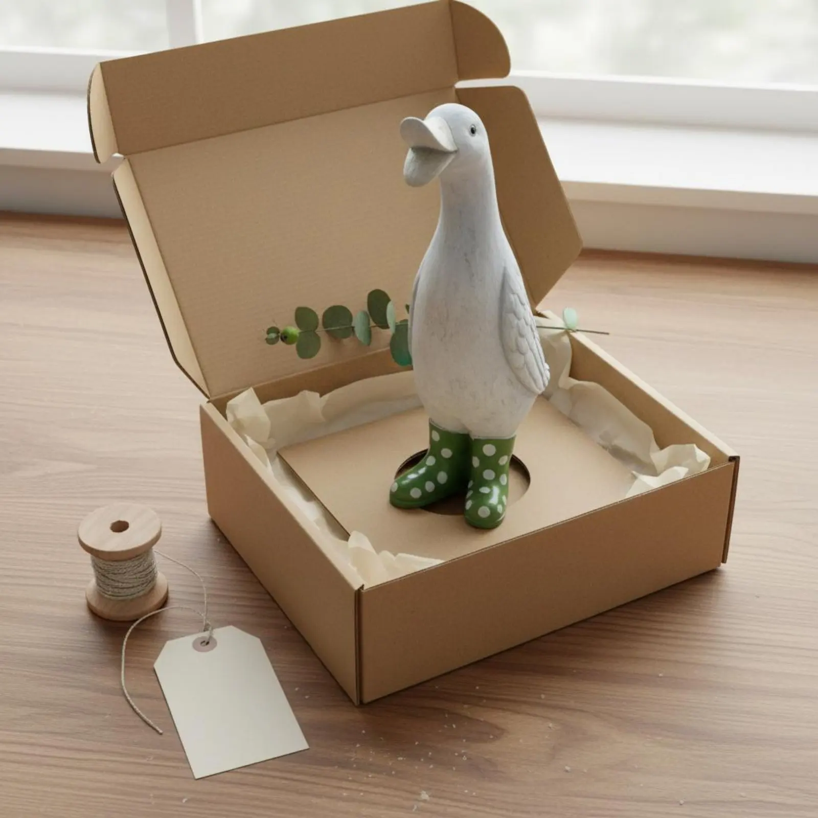 3 Pieces Spotted Footwear Waterfowl Decoration Indoor Outdoor Decor Ducks Wearing Rain Boots House Decoration for Shelf, Desktop
