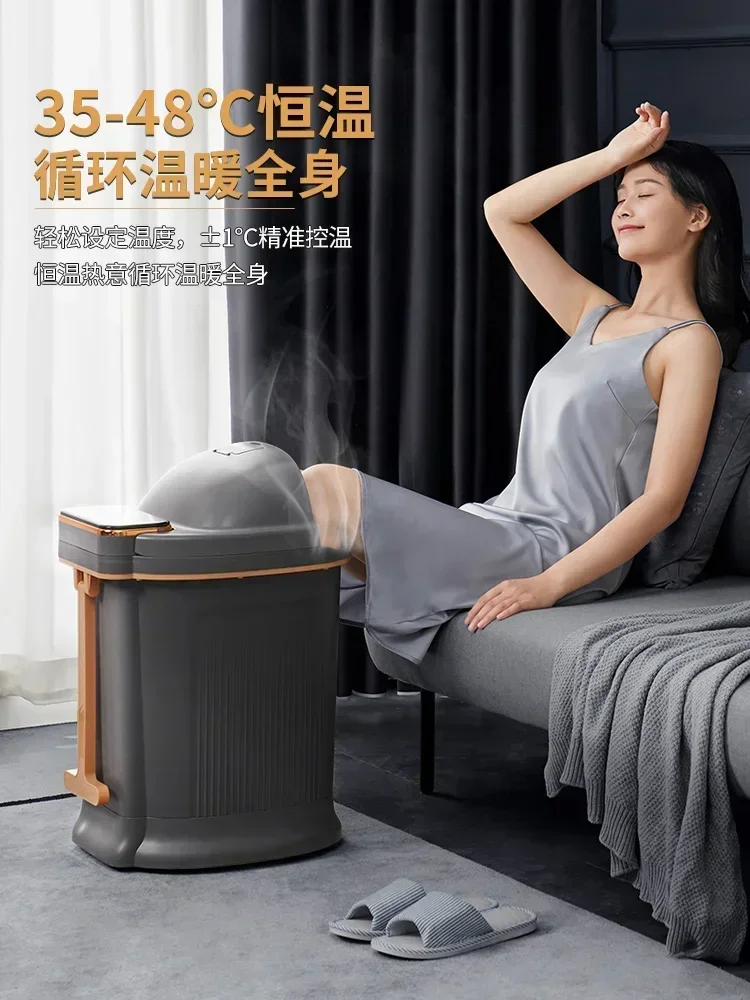 Fumigation ลูกวัวฟุตสปาเท้านวดไฟฟ้าถัง Tropical นวดอัตโนมัติ Massage Detox เครื่องลูกกลิ้งพับได้ 220V