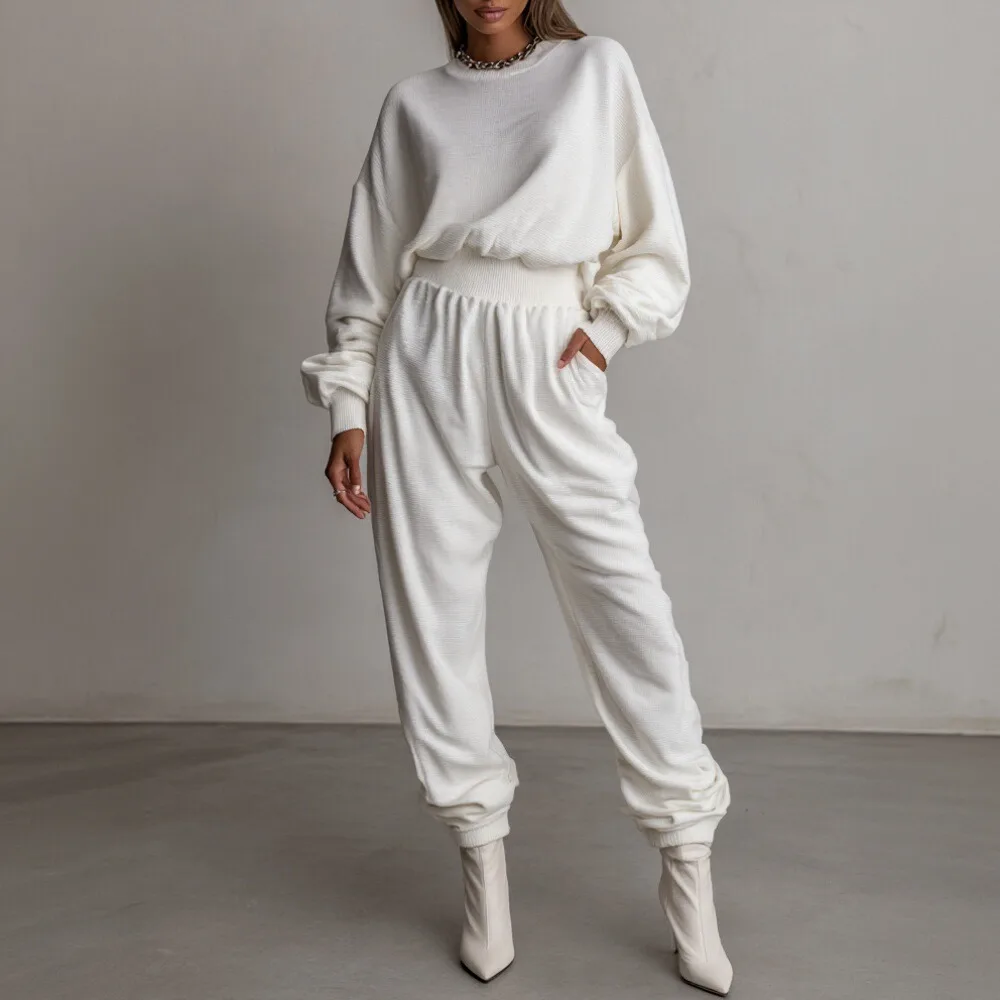 

Свободный комбинезон с круглым вырезом, весеннее платье, осенний повседневный стиль, женский универсальный брючный костюм, удобный, дышащий, модный