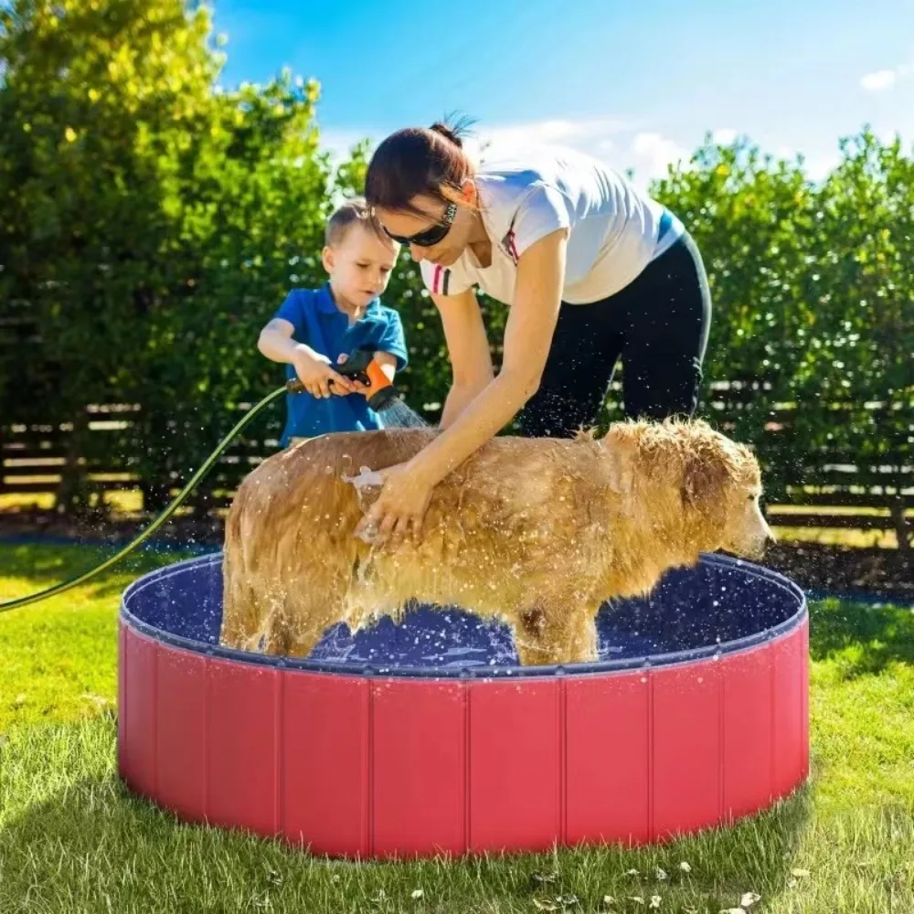 Dog Swimming Pool,Foldable Pet Bath Tub,Collapsible Pet Shower Tub,Pet Cleaning Accessory,Durable PVC Swimming Pool For Dog