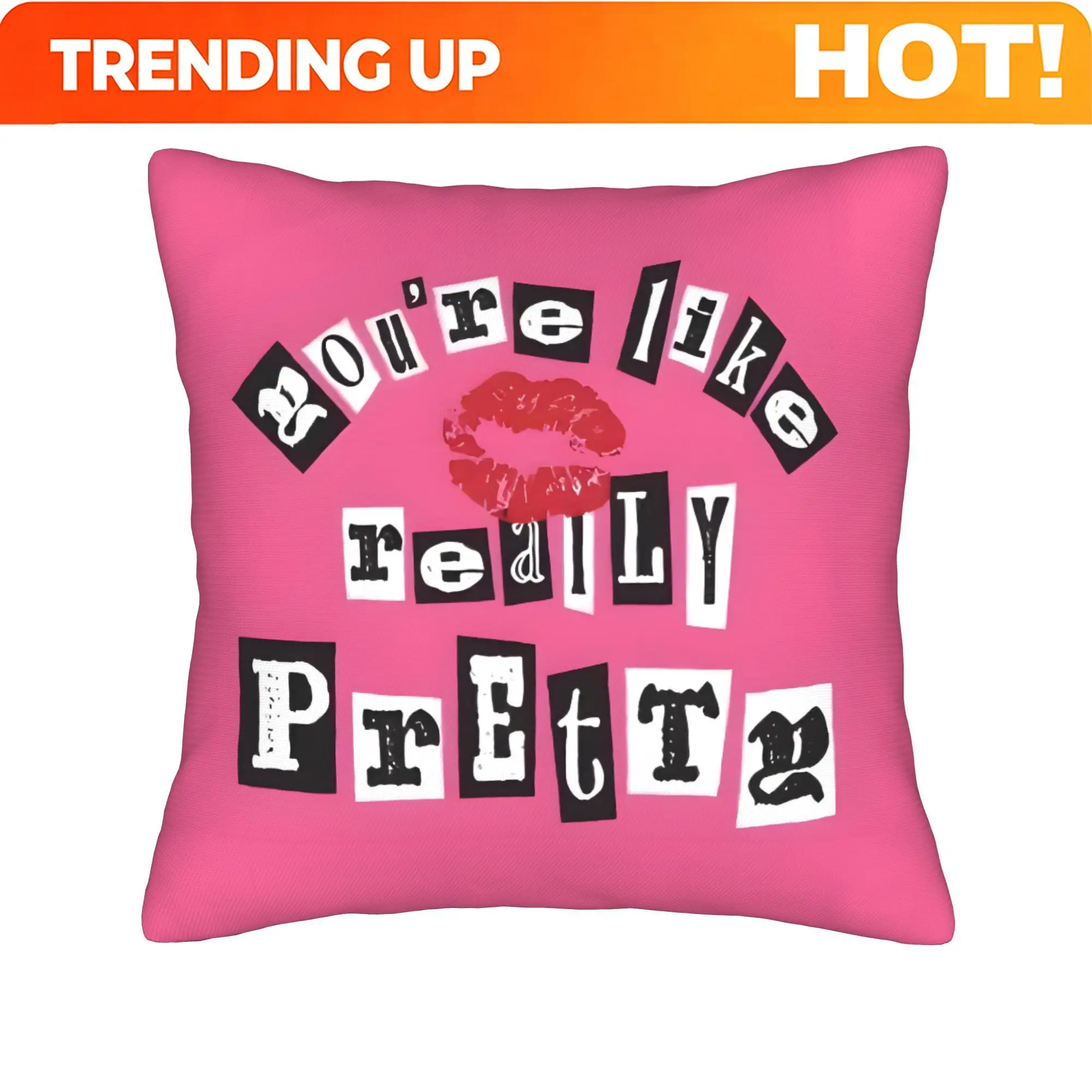Customize Mean-g-irls Stylish Home Accent Single Sided Printed Throw Pillowcase for Seasonal Decoration Changes,