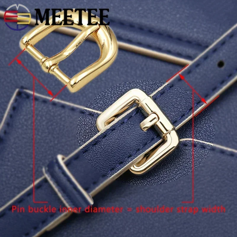 5/10/20Pc 14/16/20mm Metal Pin Buckles Handbag Strap Belt Buckle Webbing Adjust Clasp Shoe Slider Tri-Gilde Hook Sew Accessories