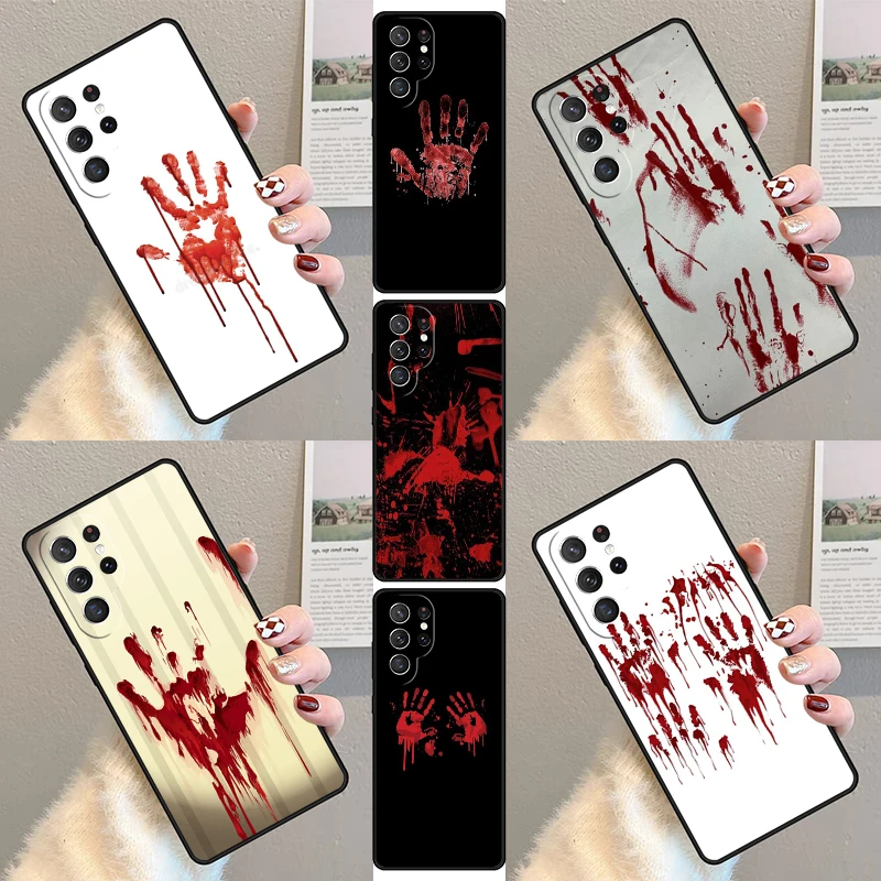 

Bloody Blood Hand Phone Case For Samsung Galaxy S25 S23 S30 S21 S20 FE S24 S22 Ultra Note 10 20 Plus Silicone Cover lite