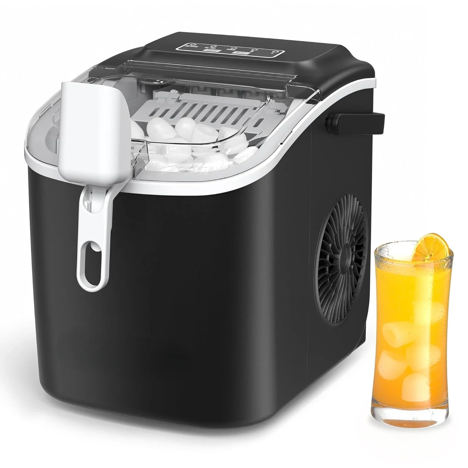 Ith-Compact Ice Maker para uso em bancada, design portátil para casa, escritório, bar, festas e RVs, fácil operação e alta Ef