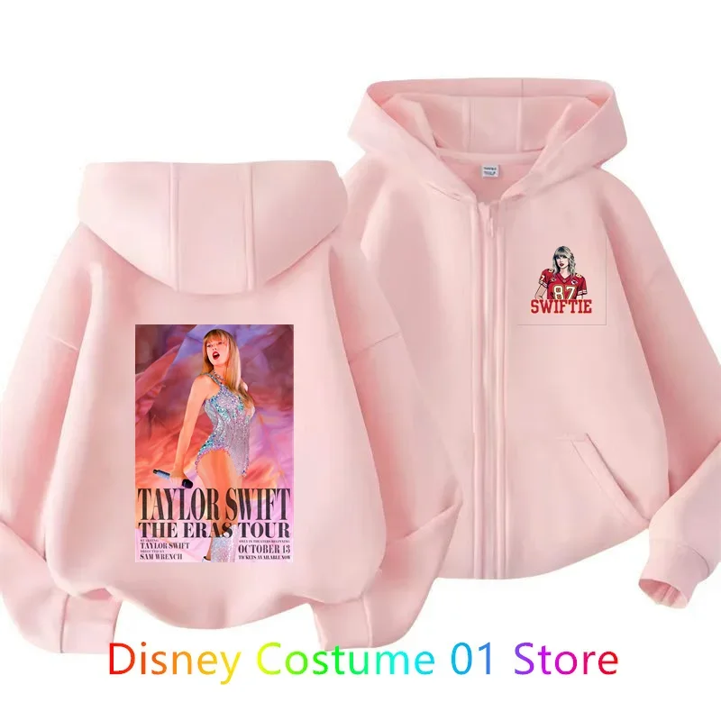 Children zipper Hoodie Sets 2Pcs Taylor The Eras Tour Hoodies Midnight Album Swift Print Sweatshirt Fleece Top Gift Kids Clothes