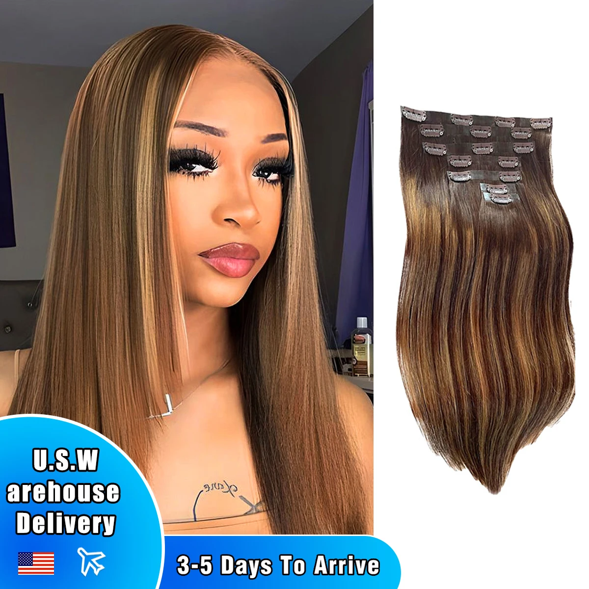 

Цветные заколки для волос 4/27 12A, прямые заколки для наращивания волос, бразильская заколка для человеческих волос, натуральный мягкий зажим для человеческих волос, парик