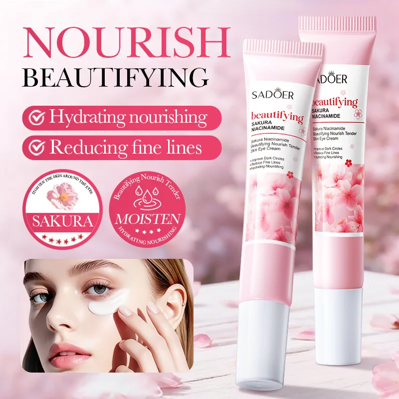 

Осветляющий и питательный крем для глаз с ниацинамидом Sakura способен уменьшить мелкие морщины, темные круги и мешки под глазами, а также подтягивает и укрепляет кожу.