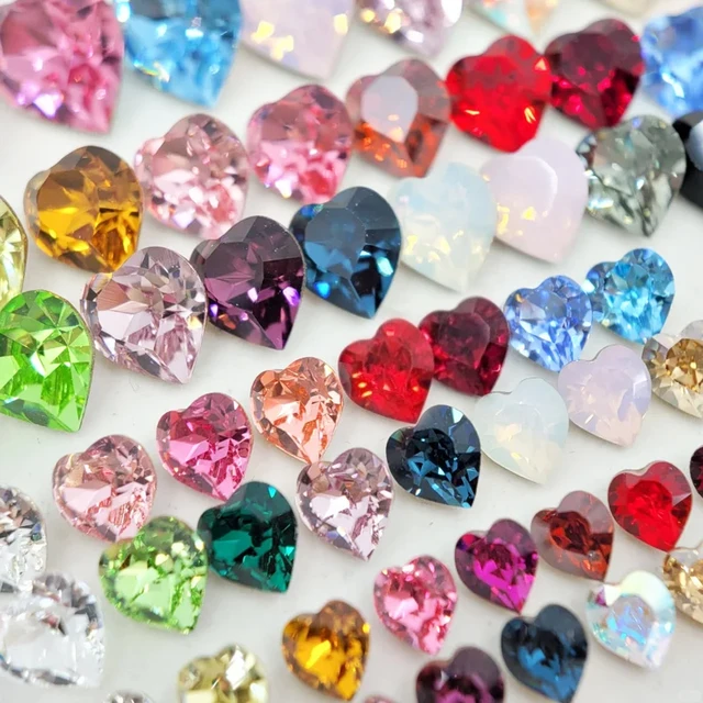 Wysokiej jakości antyczne serce K9 dżetów kryształ Strass szkło fantazyjne kamień do biżuterii Nail Art odzież akcesoria buty