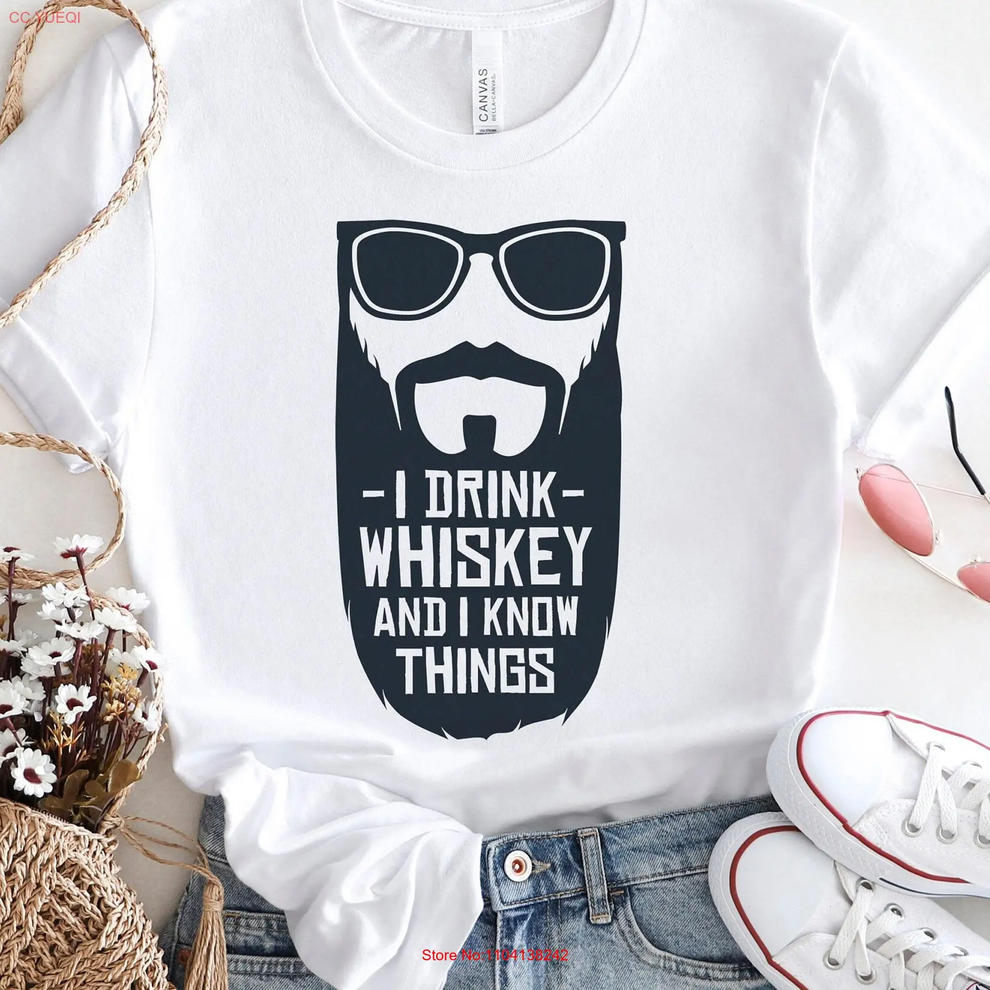 I Drink Whiskey And Know Things Funny Whisky T Shirt For Lover Alcohol Father Christmas Present long or short sleeves