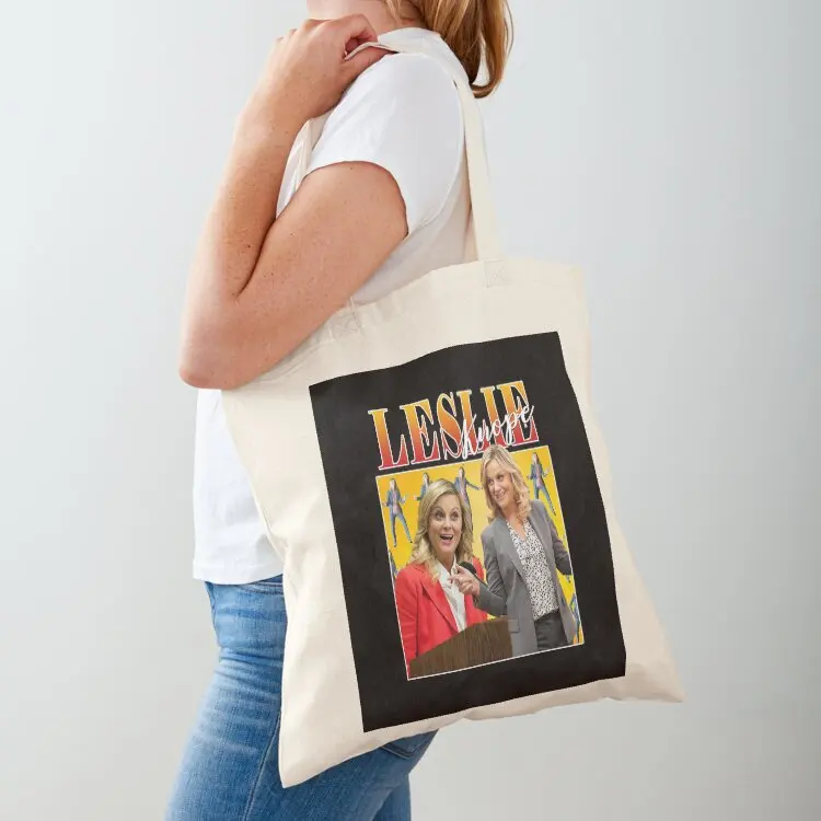 

Leslie Knope Tee Tote Bag tote bag custom Portable shopping bag Large bags for women Women's handbag