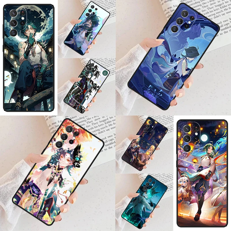 

Ударопрочный чехол Xiao Genshin для Samsung Galaxy S24 S23 S22 S21 Ultra S10 Note 10 Pro S20 Plus FE S9 S8, чехол