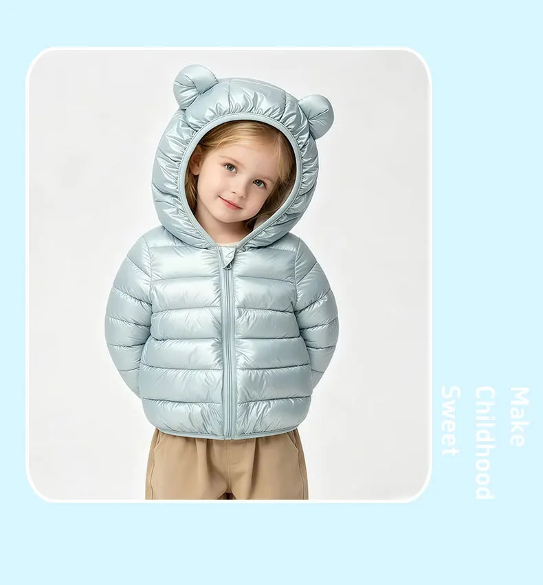 Neue Herbst- und Winter-Baumwolljacken für Jungen und Mädchen, Kinder-Oberbekleidung für Kleinkinder, dünne und leichte, warme Oberbekleidung. – Detail 6