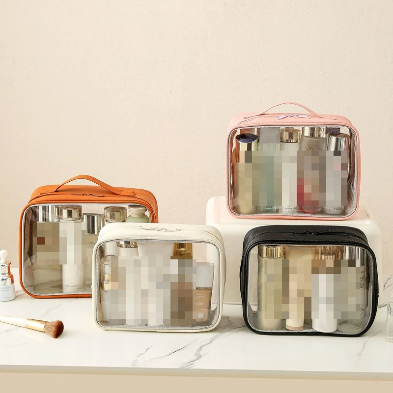 

2-размерная прозрачная косметичка из ПВХ, большая вместительная водонепроницаемая дорожная косметичка для женщин, тренажерный зал, плавание, хранение косметики