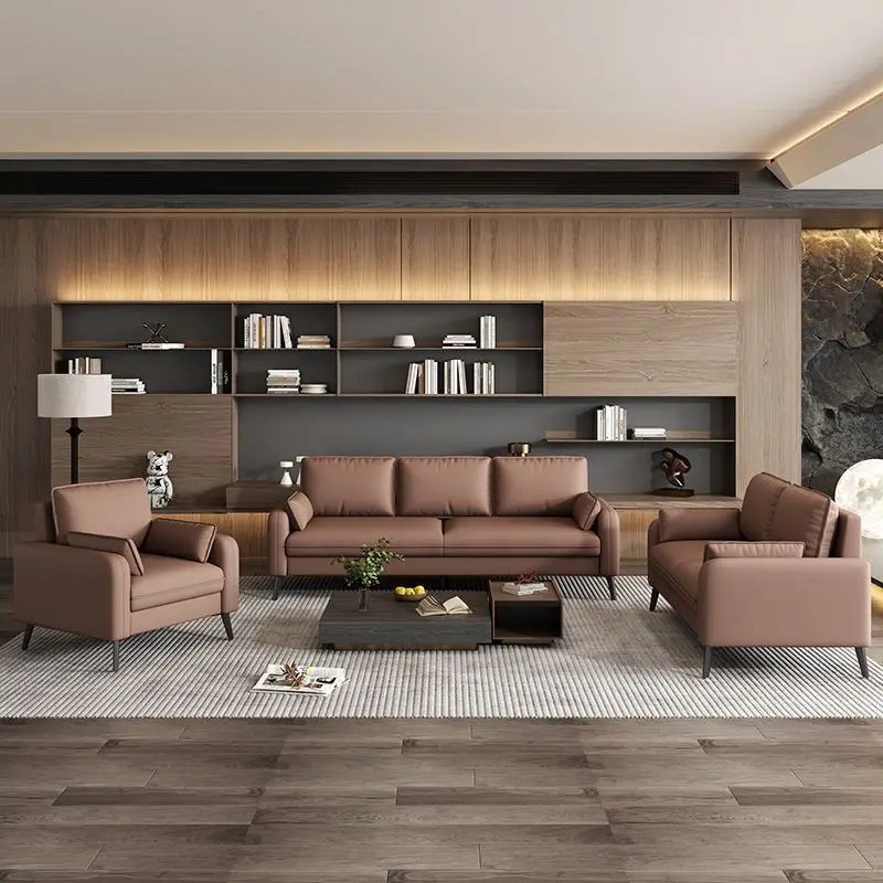 

Modern simple cat scratching skin office sofa combination
