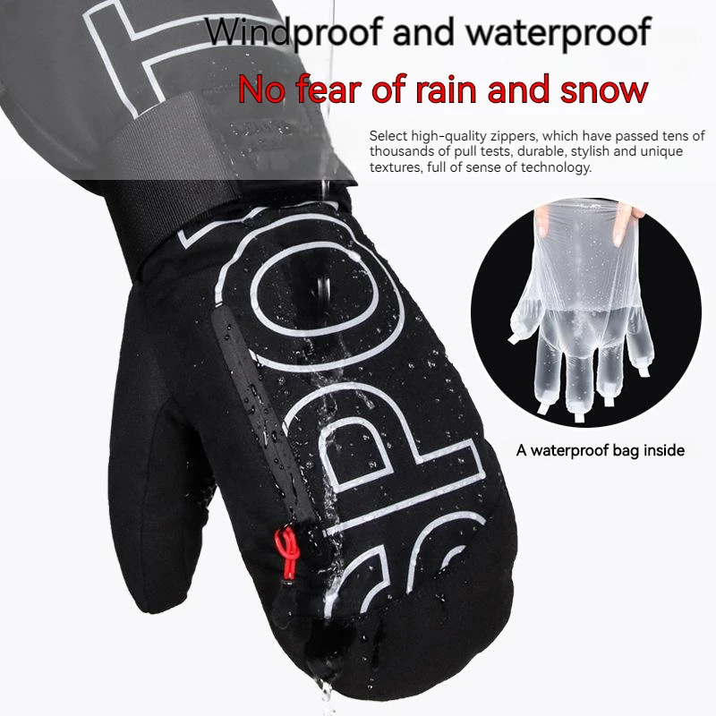 Men Women Teens 3M Autumn Winter Gloves Waterproof Thermal Touch Screen Windproof Warm Mittens Running Cycling Hiking Ski Gloves