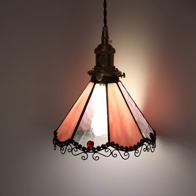 American retro candy lamp colored glass bedside bedroom foyer creative atmosphere personalized pendant light