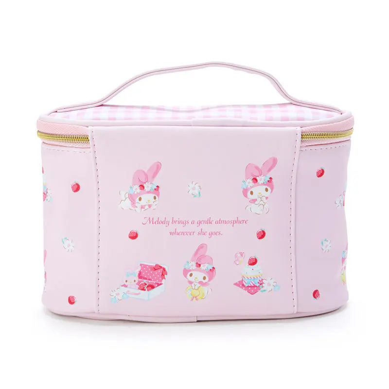 Women Makeup Bag Kawaii Hello Kitty Melody Cinnamoroll Portable Multifunction Handbag Box Travel Storage Organize Cosmetic Bag