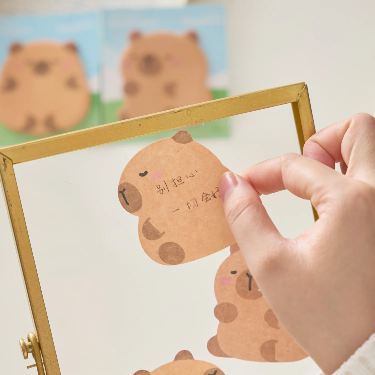 30sheets Kapibala Memo Notes Daily Series  Cartoon Cute Office Record Handbook Message Post Memo Pad Sticky Notes Stationary