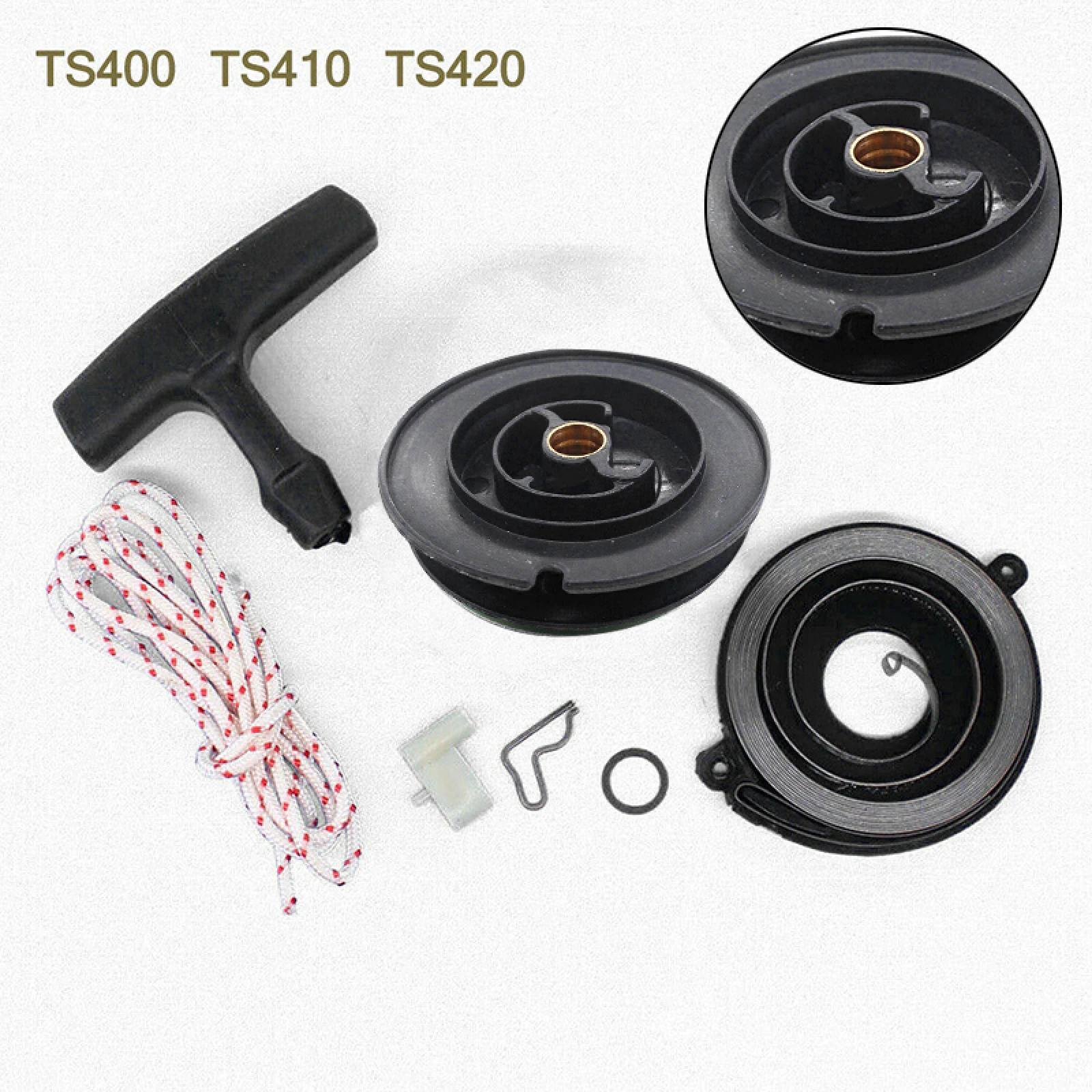 

Комплект ручки стартера с тросом и шкивом для отрезных пил STIHL TS400, TS410, TS420, запчасти для сборки ручного стартера