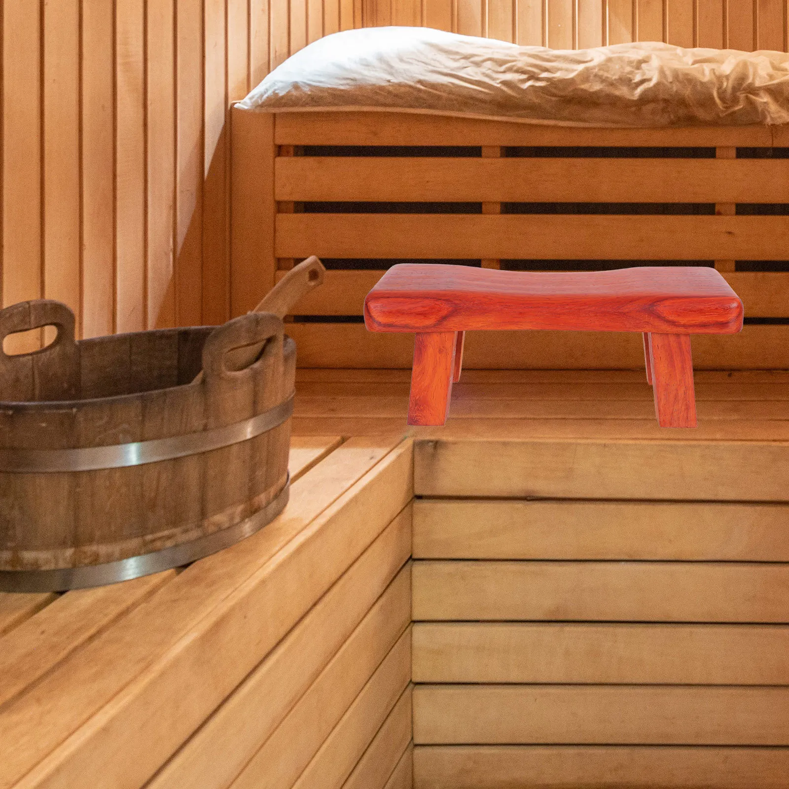 

Wooden Cervical Smooth Surface Lumbar Support Health Sleeping Pillow Sauna Supplies Nap Head Care Massage Relief Pillow