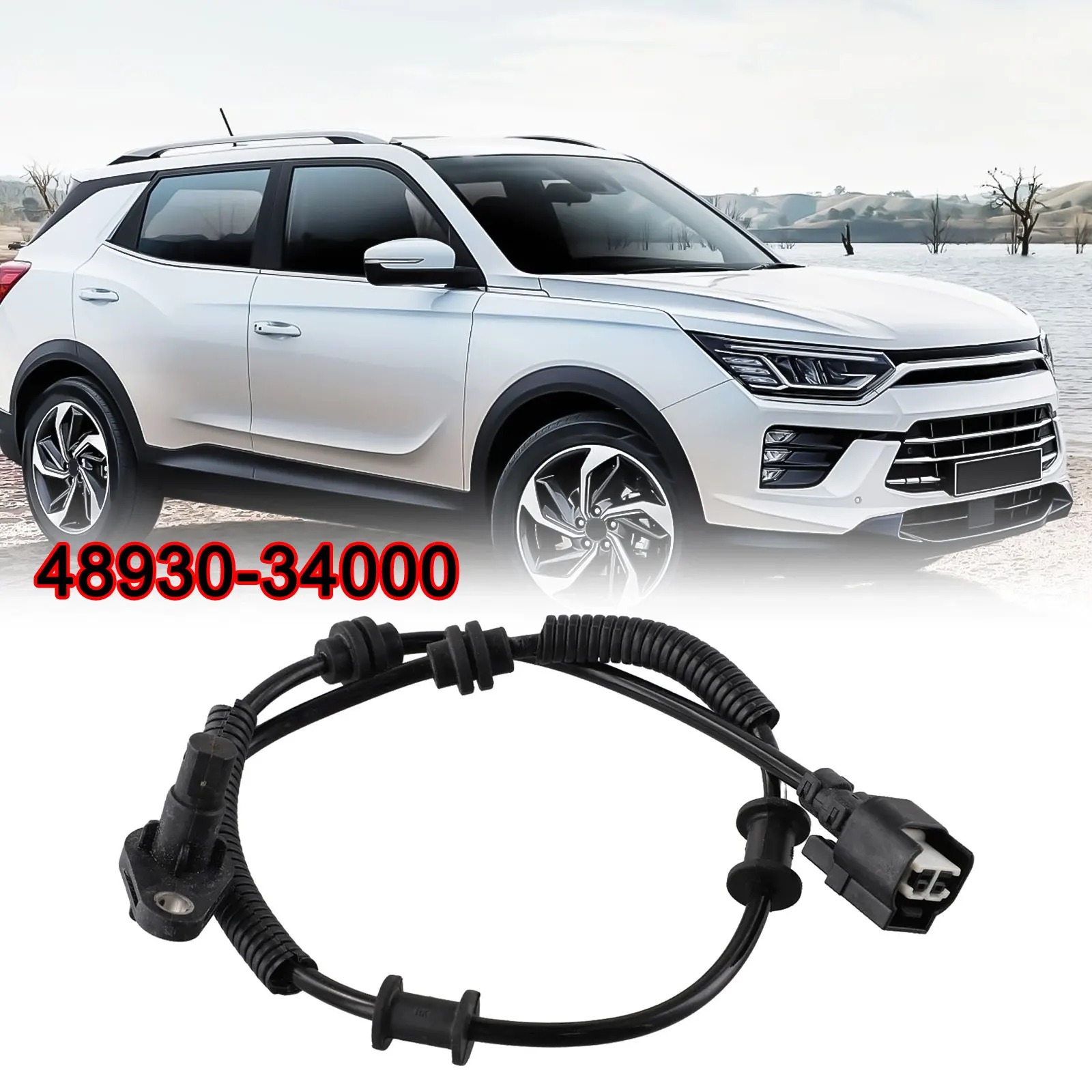 For Ssangyong Vehicle Specific Front ABS Wheel Speed Sensor Compatible with Both the Actyon & the For Korando Series 4893034000