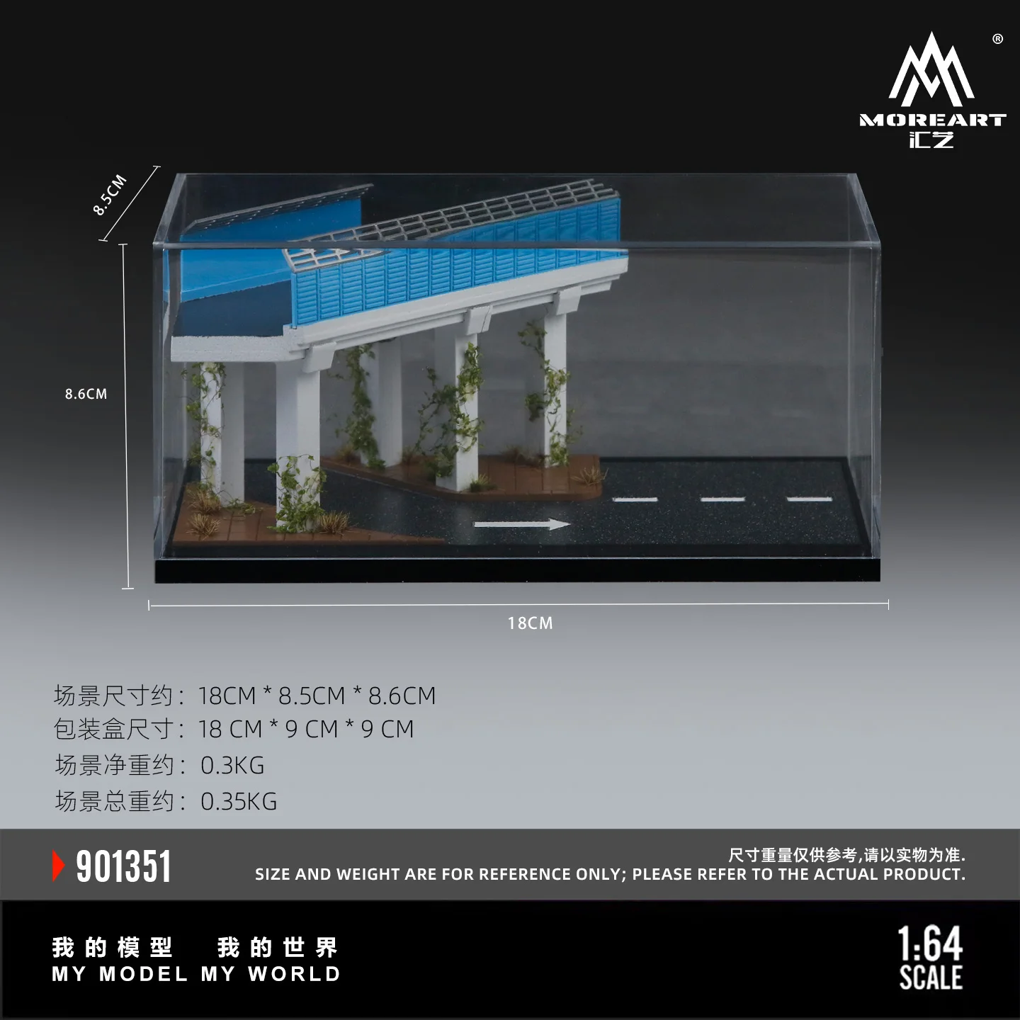 *Pre-order*MoreArt 1:64 Miniature Viaduct Diorama Scene Model For Diecast Car Display