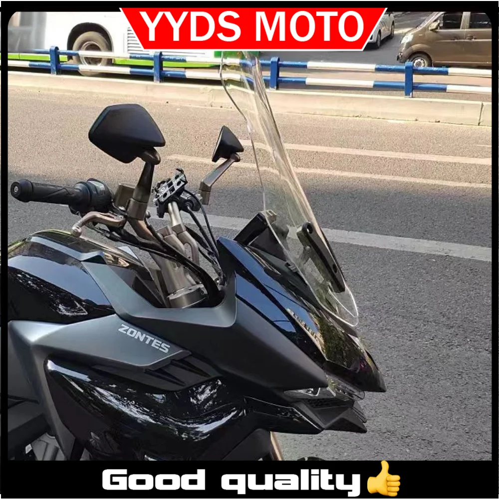 

Zongshen 310X Extended Windshield, Windshield Retrofit, Front Windshield with Chest Protection, Imported Glass ZONTES 310X