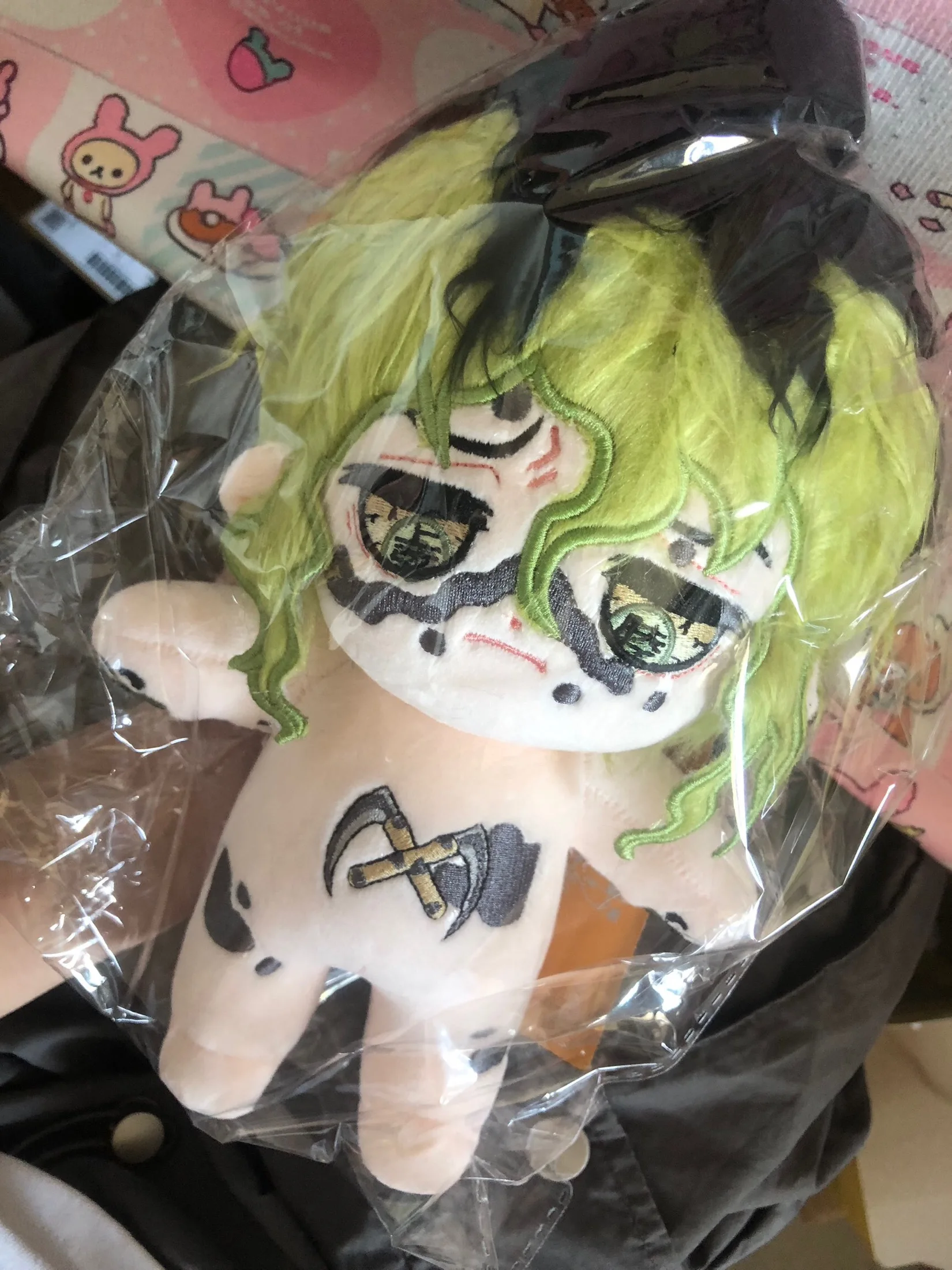 Recheado 20cm anime demon slayer giyuutarou algodão boneca brinquedos cos crianças adultos pelúcia vestir-se plushie brinquedos crianças presentes