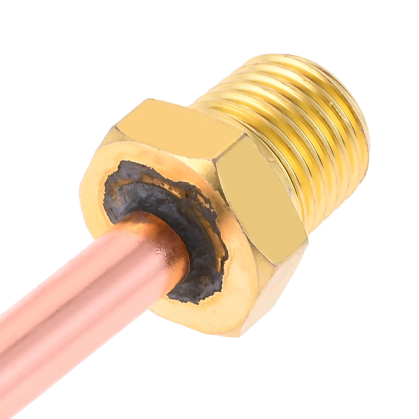 1 قطعة 15 بوصة منظم البروبان النحاس ضفيرة POL x 1/4 "NPT ذكر الأنابيب الموضوع لخزان صمام POL LP 5lb إلى 100 رطل خزان البروبان