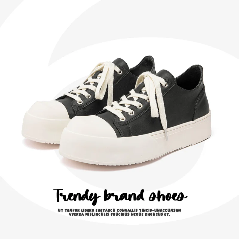 

Casual leather shoes 2025 Spring and Autumn board shoes men's height increasing shoes casual leather shoes men