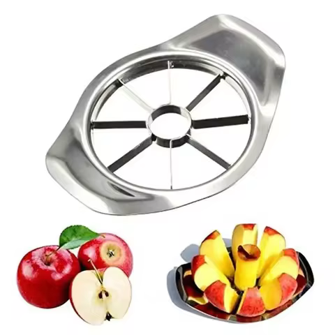 Stainless Steel Fruit Splitter Household Apple Cutter Creative Kitchen Corer Easy to Use Fruit Cutter for Apples