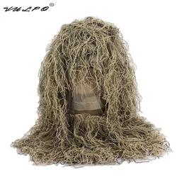 VULPO taktik Airsoft keskin nişancı Ghillie Suit Hood kamuflaj başlık Ghillie Suit avcılık Paintball CS oyunu için golf sopası kılıfı