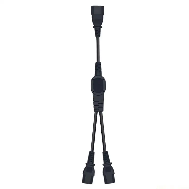 M5TD 3Pin Standard Computer Power Adapters Cord,IEC320 C14 Male to 2×C13 Female Splitter Cable,40cm Black