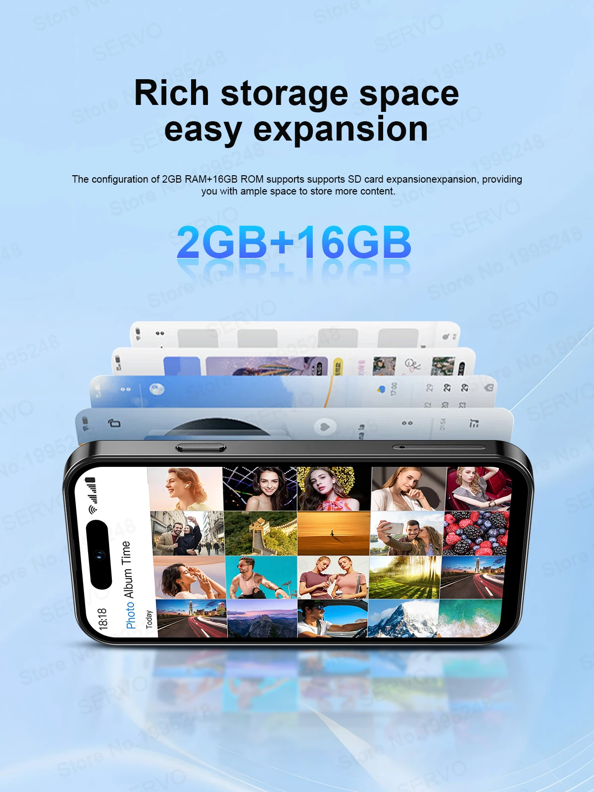 SERVO S16 Mini Smartphone Android 3G WCDMA 3.9" HD Display Dual SIM Face Unlock WiFi GPS Play Store Unlocked Pocket Mobile Phone