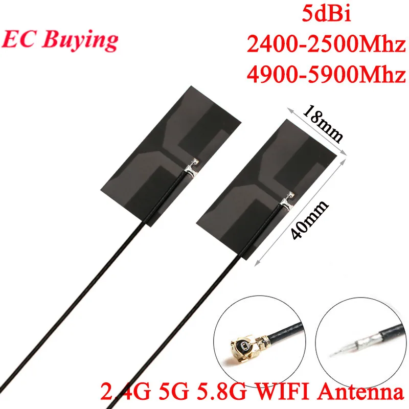 5 SZT./1 SZT. 5DBI 2.4G 5G 5.8G WIFI Wbudowana Antena FPC Interfejs Routera Wi-Fi Dwuzakresowa Wszechkierunkowa Złącze U.FL