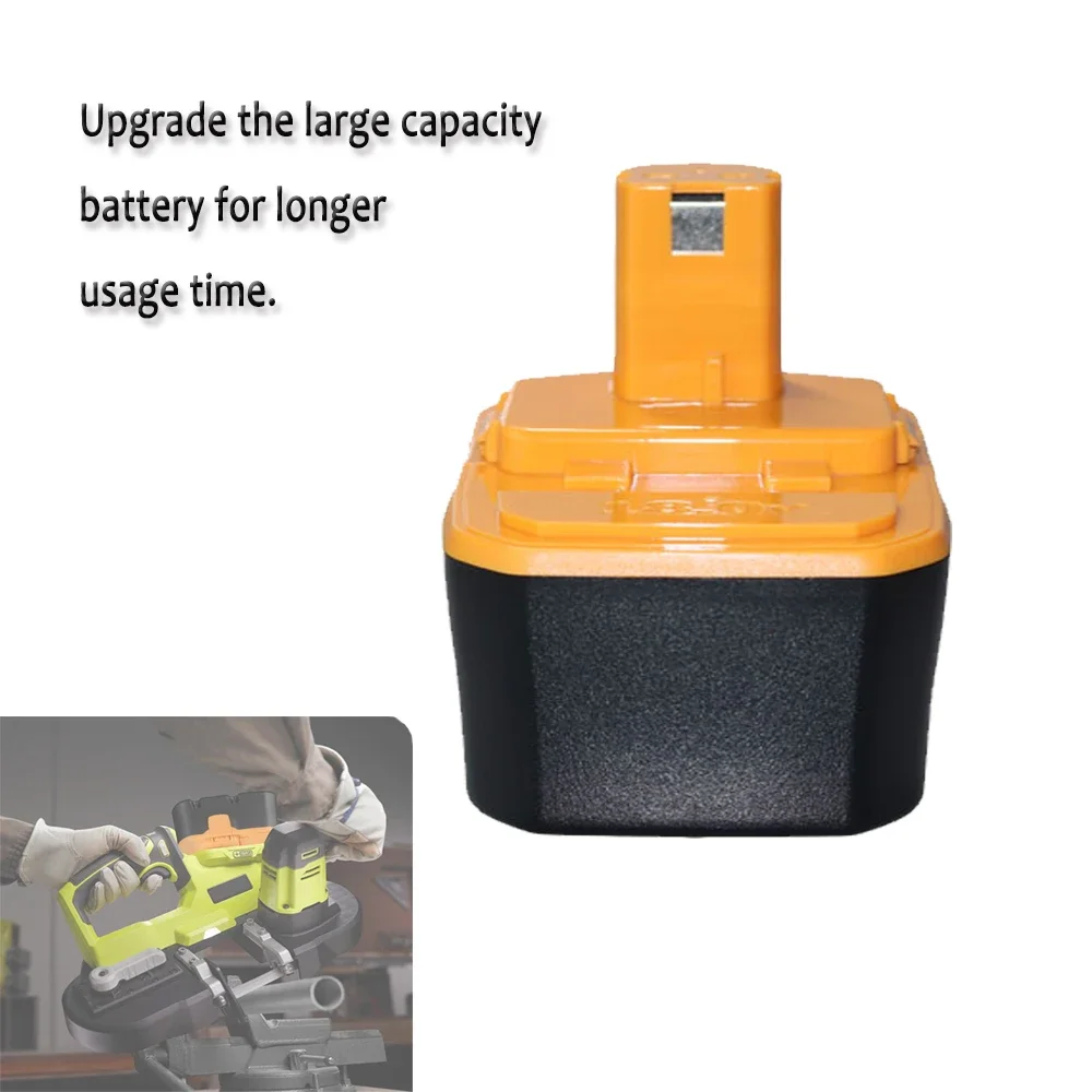 18V 12800mAh Ni-MH Rechargeable Battery For Ryobi Cordless Power Tool Battery+charger