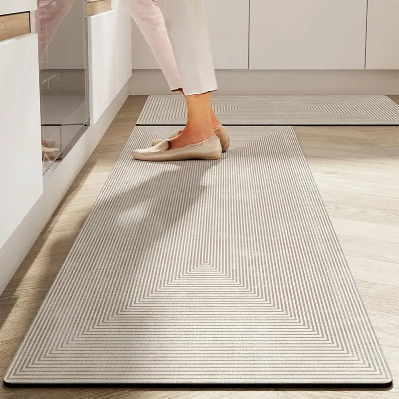 Kitchen Floor Mat Is Non Slip Oil Resistant And Can Be Wiped No Wash Carpet Diatom Mud Absorbs Water Carpet