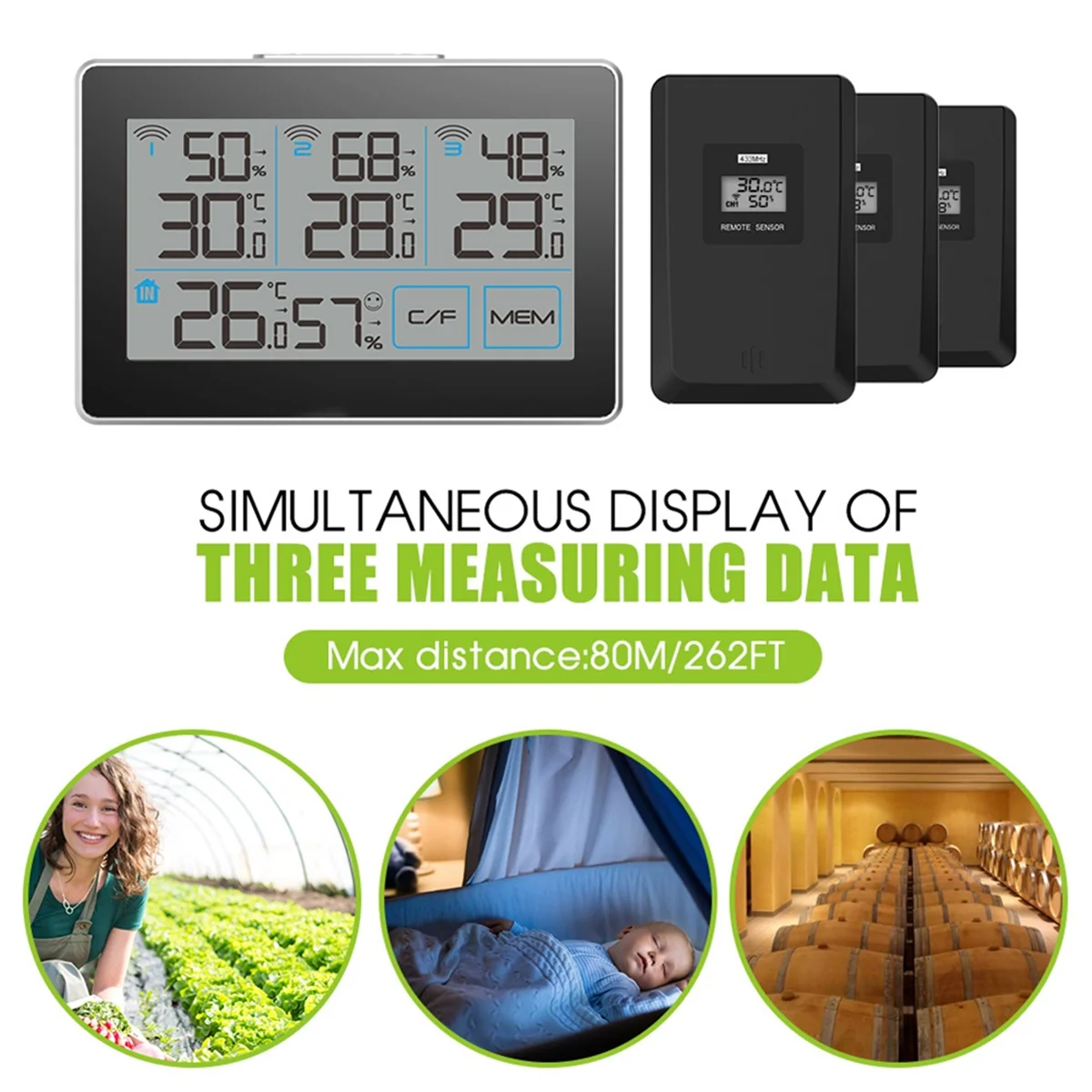 2025 + Temperature and Humidity Sensor Digital Thermometer Indoor Hygrometer Temperature Humidity Digital Weather Monitor