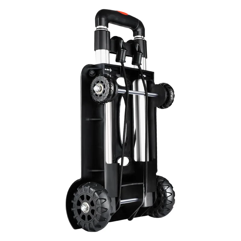 

Aluminum Alloy Trolley for Pulling Goods, Portable Trolley, Folding Trailer, Light Hand-pulled Grocery Cart Organizadores