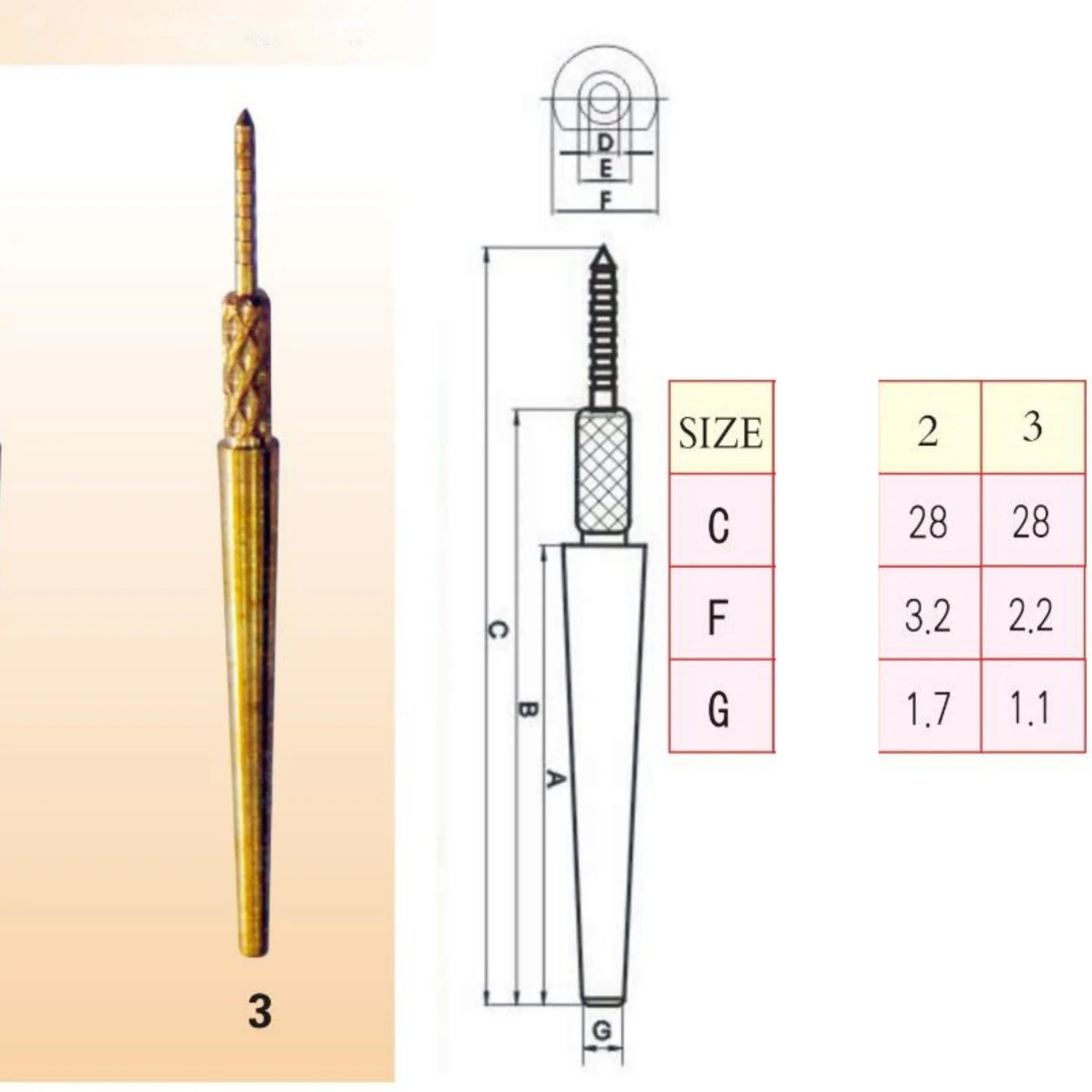 

500 шт., стоматологические дюбельные штифты с шипами, латунные штифты, гвозди с удлиненными шипами 3 # Используется с Dental Pindex