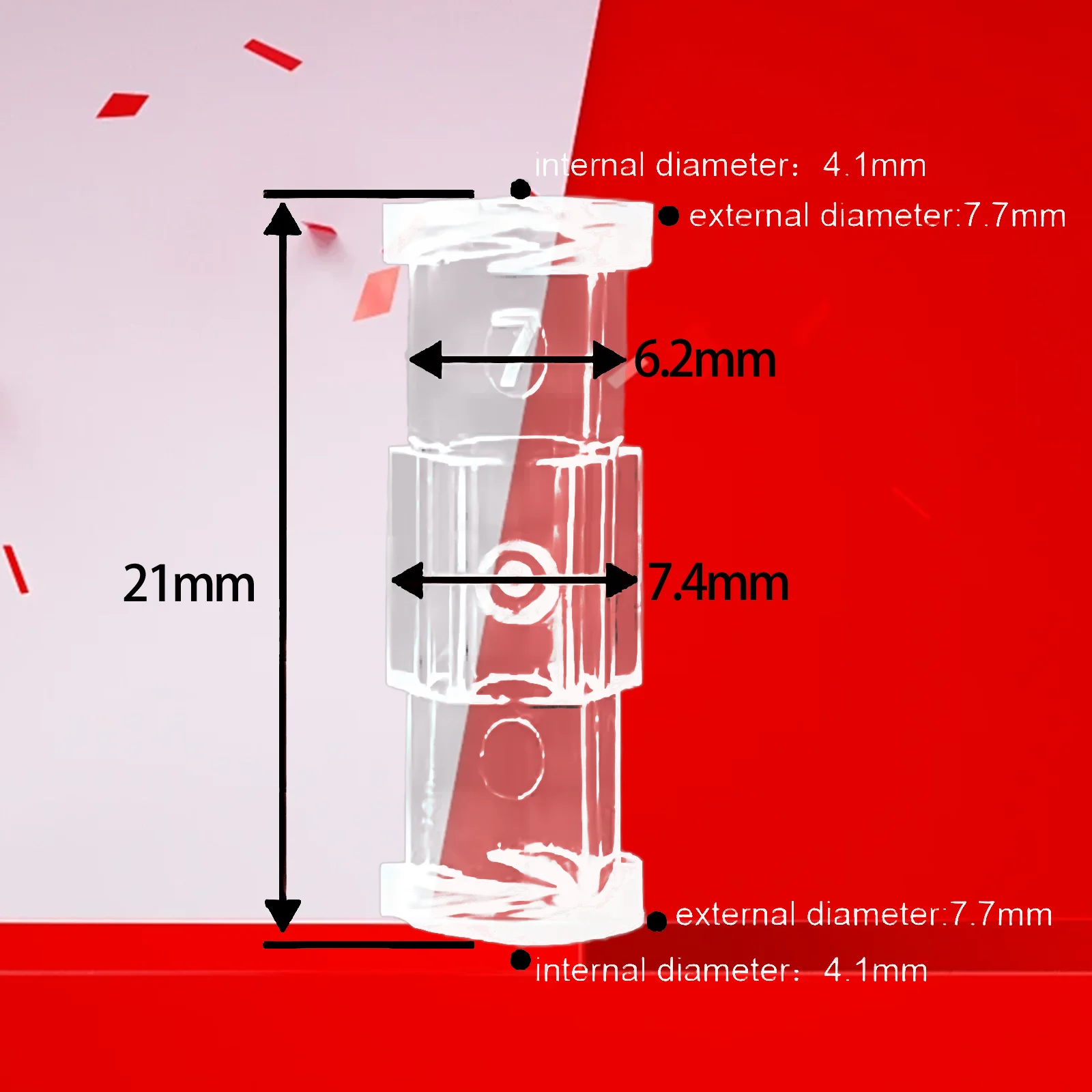 50/100/200 Pcs Double Male Luer Connecting Syringe Sterile Transparent For Pneumatic Parts Leak Proof Luer Connector