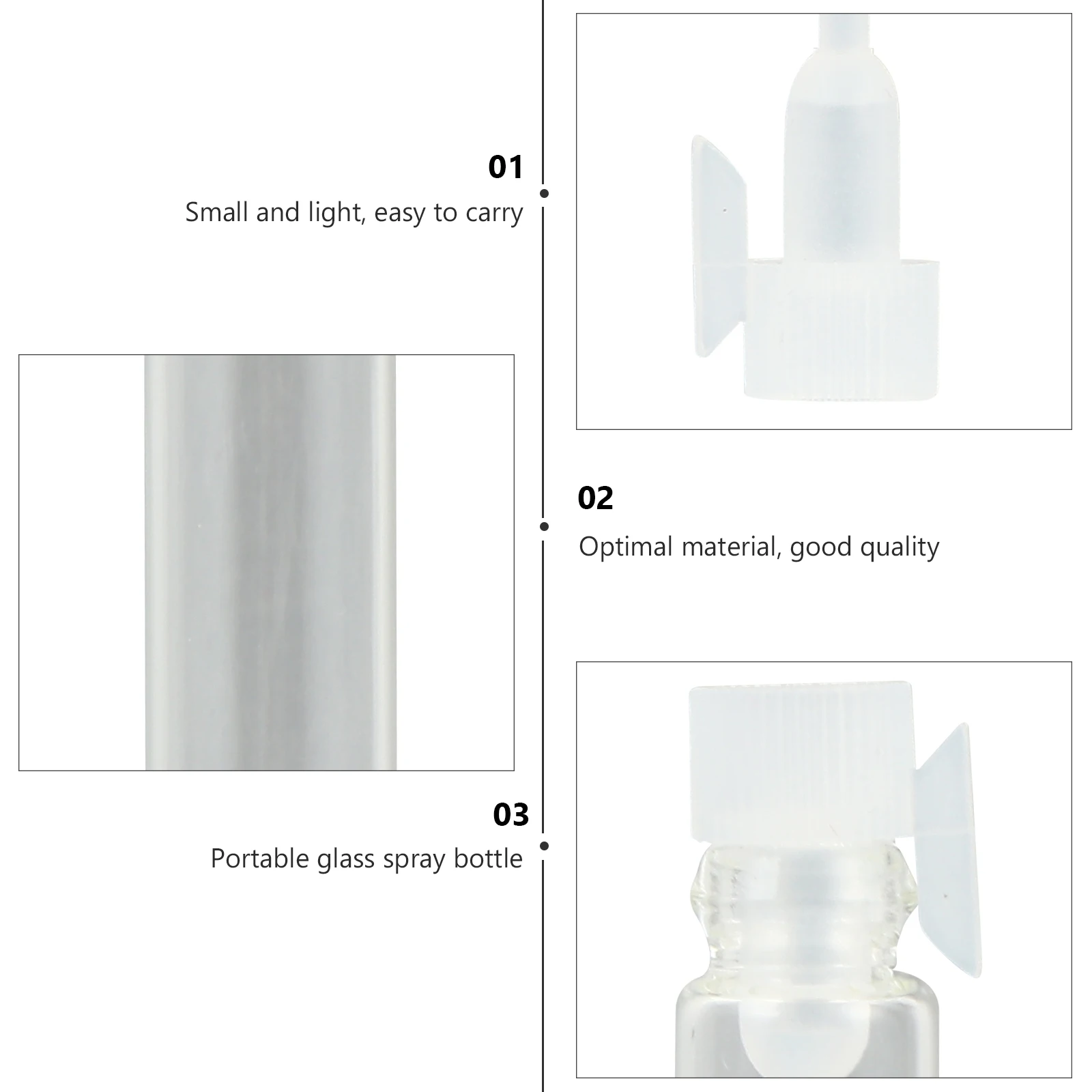 

100Pcs Refillable Glass Perfume Bottle Travel Sub Bottles Mini Sample Vials Portable Container for Essential Oils