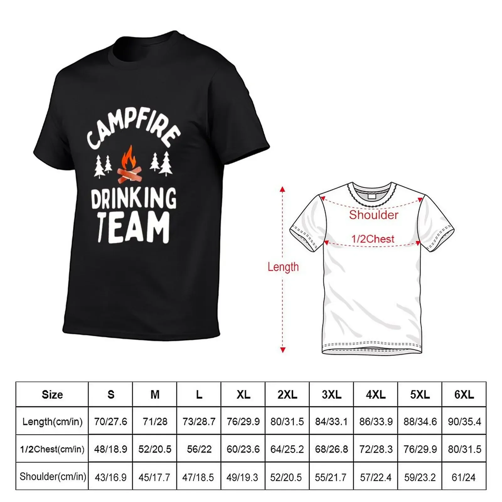 Campfire Drinking Team T-Shirt anime t shirts hippie clothes oversized mens graphic t-shirts anime