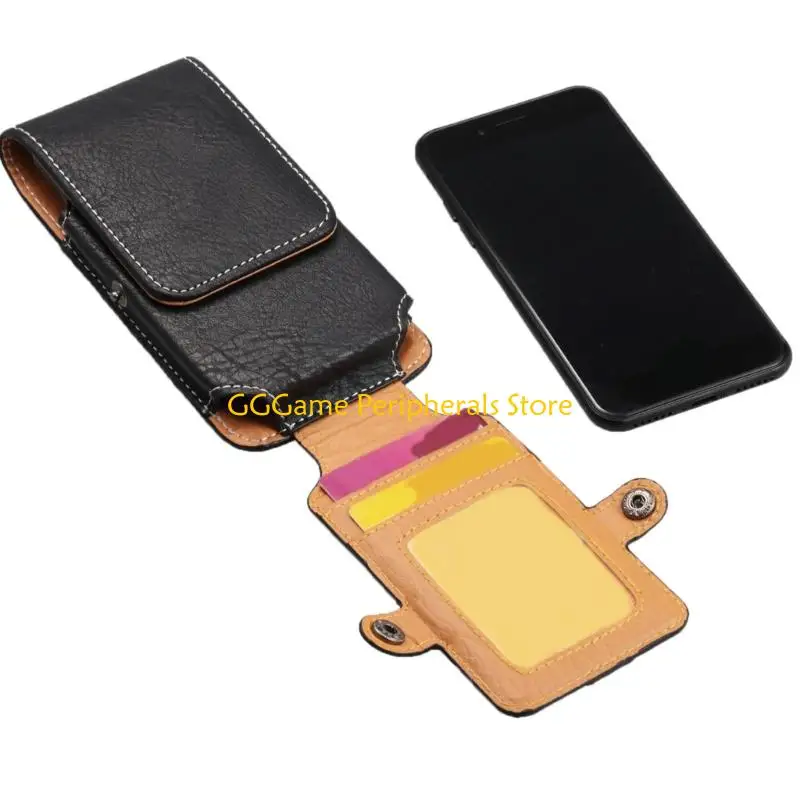 U55B Adjustable Waist Cellphone Vertical PU Leather Belt Secure Fitting Present