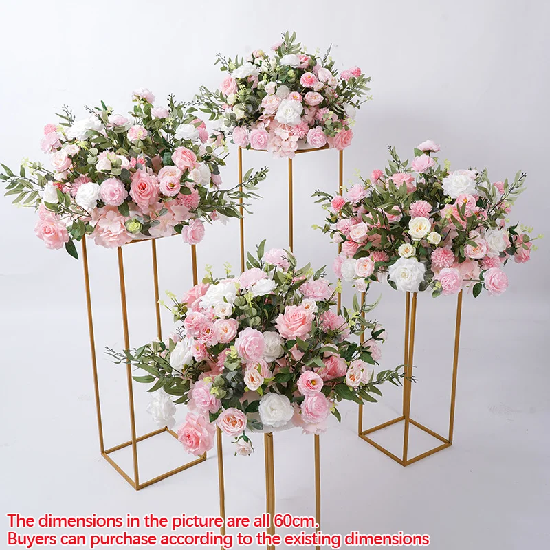 Maßgefertigter 60CM Künstlicher Rosenball für Hochzeitsdekoration, Hotel-Bankettsaal-Deko, Bühnenrequisiten, Eukalyptus-Blumenarrangement – Detail 8