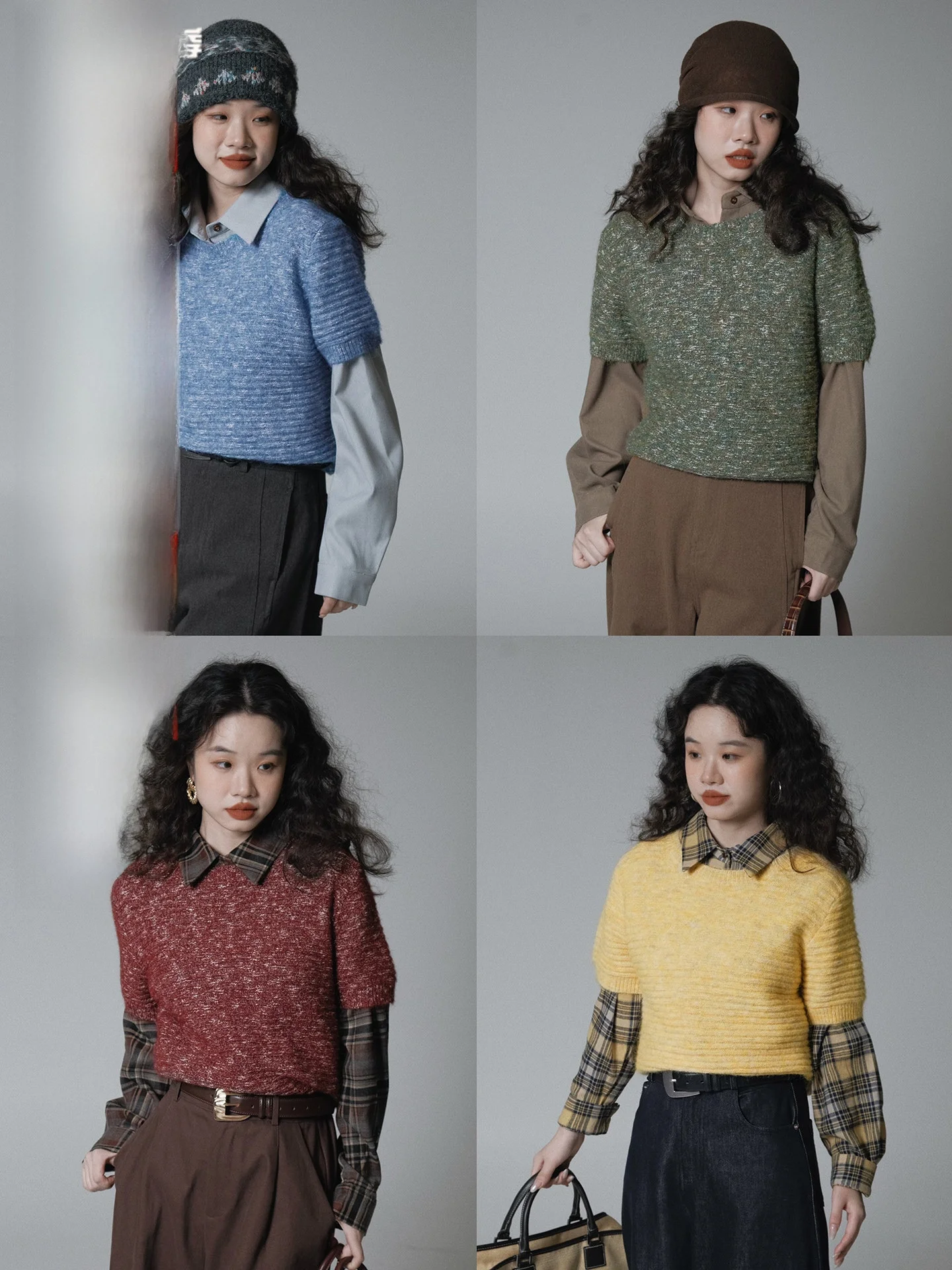 

Новинка: Женский шерстяной топ Ivy Yang с цветочным узором, круглым вырезом, коротким рукавом, фактурный, свободного прямого кроя, зимний, простой и стильный.